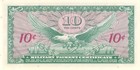 Usa   Mpc  10  Cents  1964  Series  641  Plate   10  Uncirculated Banknote Iii