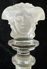 Versace Rosenthal Medusa Frosted Lead Crystal Wine Bottle Stopper  No Box