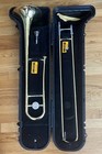 Vtg Bundy Trombone Case   Mouthpiece Vincent Bach 12c Gold Selmer Co