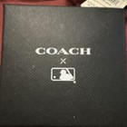 Coach X Mlb New York Yankees Leather Baseball 9 In White blue
