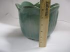 Vintage Green Cabbage   Tulip Leaf Pottery Planter