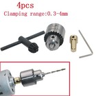 1 Set Mini Drill Chuck Micro 0 3-4mm Taper Mounted Drill Chuck And Wrench