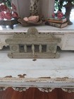Old Wood Architectural Header Time Worn Chippy Green White Details Patina