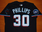 Miami Marlins Tyler Phillips 2025 Game Used Worn Alternate Jersey  phillies 