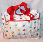 New With Tags Vintage Cutie Pie  Red Diaper Bag With  chaning Pad  12  X 17 