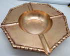 Vintage Brass Ashtray Heavy Duty Cigar Cigarette Holder 8   Art Deco