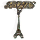 Paris Eiffel Tower Dangling Souvenir Pin France Travel Theme Vintage