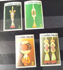 4 Thailand Stamps  international Letter Writing Week 1987  Unique Thai Garlands