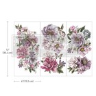 Redesign With Prima     Dreamy Florals Small Decor Transfer 6   12   3 Sheets 