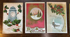 Vintage Early 1900s Christmas Postcards Lot Of 9 Embossed 8 Unused Nice 