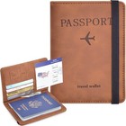 Rfid Blocking Leather Passport Holder Wallet Cover Case Travel For Men And Women