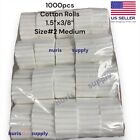 1000pcs Cotton Rolls 1-1 2  X 3 8   Size2 Medium Dental Rolls