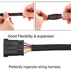 Management Split Wire Cable Sleeving Braided Tubing Protector Self Closing Lot