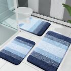 Bathroom Rugs Sets 3pcs Soft Absorbent Bath Mats   U-shaped Contour Toilet Rug
