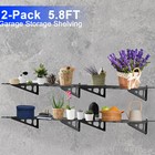 2x6ft Garage Storage Rack Storage Rack Wall Shelf 2-pack Floating Wall Shelf