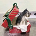 Conversation Concepts Gray Schnauzer In A Red Gift Box Christmas Ornament