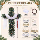 Nimbu Verse 70 9 Inch Christmas Cross Tree With 60 Leds  White Cloth