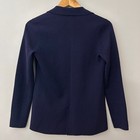 Eileen Fisher Petite Merino Wool Knit Blazer Sweater Navy Blue Cardigan Jacket