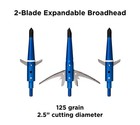 Swhacker Levi Morgan 2-blade Broadhead 2 5  Blue  Blade Lock  Pack Of 3