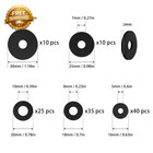 120pcs Flat Rubber Washers Assortment Kit 16 18 20 25 30mm Black Washer Vibratio
