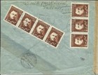 Slovakia Sc 83  43a x8 solivar 28 ix 44-registered label -wwii Censor vienna
