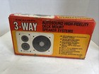 Realistic 3-way Car Speakers Vintage Pair W  Box   Manual 8 Ohm