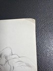 Vintage Original Pencil Drawing Muscular Giant   Figure Sci-fi Fantasy Art