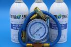 Envirosafe Arctic Air R-12  Auto A c Coolant Support    3 Cans   Gauge