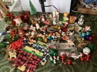 Vintage Large Lot Of Christmas Decorations And Ornaments - 65 