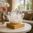 Raw Clear Quartz Crystal Natural Geode Cluster Mineral Specimen Home Decor Gift