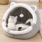 Cute Cat Tent Bed Soft Indoor Pet House   Cozy Cushion  small   Large Cats dogs 