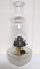 Antique Ornate Cast Iron Wall Mount W ornate Glass Oil Lamp   Bracket Complete