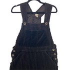 Vintage 90s Corduroy Pinafore Dress Small Pocket Dark Academia Geek Grunge Soft