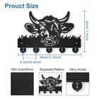  Coat Rack Wall Mount 11 8  7 9inch Wood Farm Animal Wall Art Decor Bull s Cow