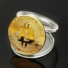 10 Pcs Physical Bitcoin Commemorative Coin Gold Plated Collection Collectible Us