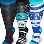 Plus Size Compression Socks 20-30 Mmhg For Men And Women Wide Calf 2xl-4x-large