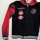Toronto Raptors Hoodie Red Black Colorblock Youth Small Nba Sweater  