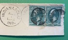 Pair Stamp Us Scott 184  Washington 3 Cent 1870 Used Fancy Cancel Ib   W Railway