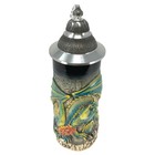 Fire Breathing Dragon With Axe Handle Le German Beer Stein  7l Made In Germany