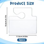 5 Pcs Horizontal Clear Parking Pass Holder For Rearview Mirror  Car Passes And S