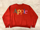 Iconic Vintage 1980s Apple Computer Red Sweatshirt Macintosh Steve Jobs Xl
