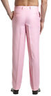 Concitor Men s Dress Pants Trousers Flat Front Slacks Solid Pink Color