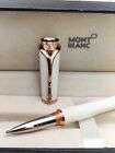 Luxury Montblanc Princess Grace De Monaco White Body Ballpoint Pen - Black Ink