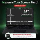 Laptop Privacy Non-magnetic 14  16 9 Aspect  Black Monitor Privacy Screen