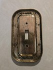 Vintage Melard 67091-1 Ornate Gold Tone Metal Light Switch Face Plate Ornate 