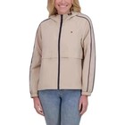 New Tommy Hilfiger Womens Windbreaker Jacket  Lightweight Hooded  Tan  Large