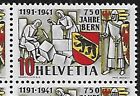 Switzerland Stamps 1941 Zst 253 2 01 Plate Error Spinne Auf Dem Hammer Mnh Vf