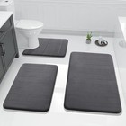 3-piece Memory Foam Bath Mat Set - Non-slip  Soft  Quick-dry Rugs For Bathroom 