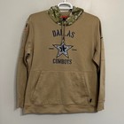 Nike Dri-fit Mens Xl Dallas Cowboys Salute To Service On Field Hoodie Sweatshirt
