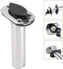 4 Pack 30 Degree Fishing Rod Holders  Stainless Steel With Rubber Cap   Gaske